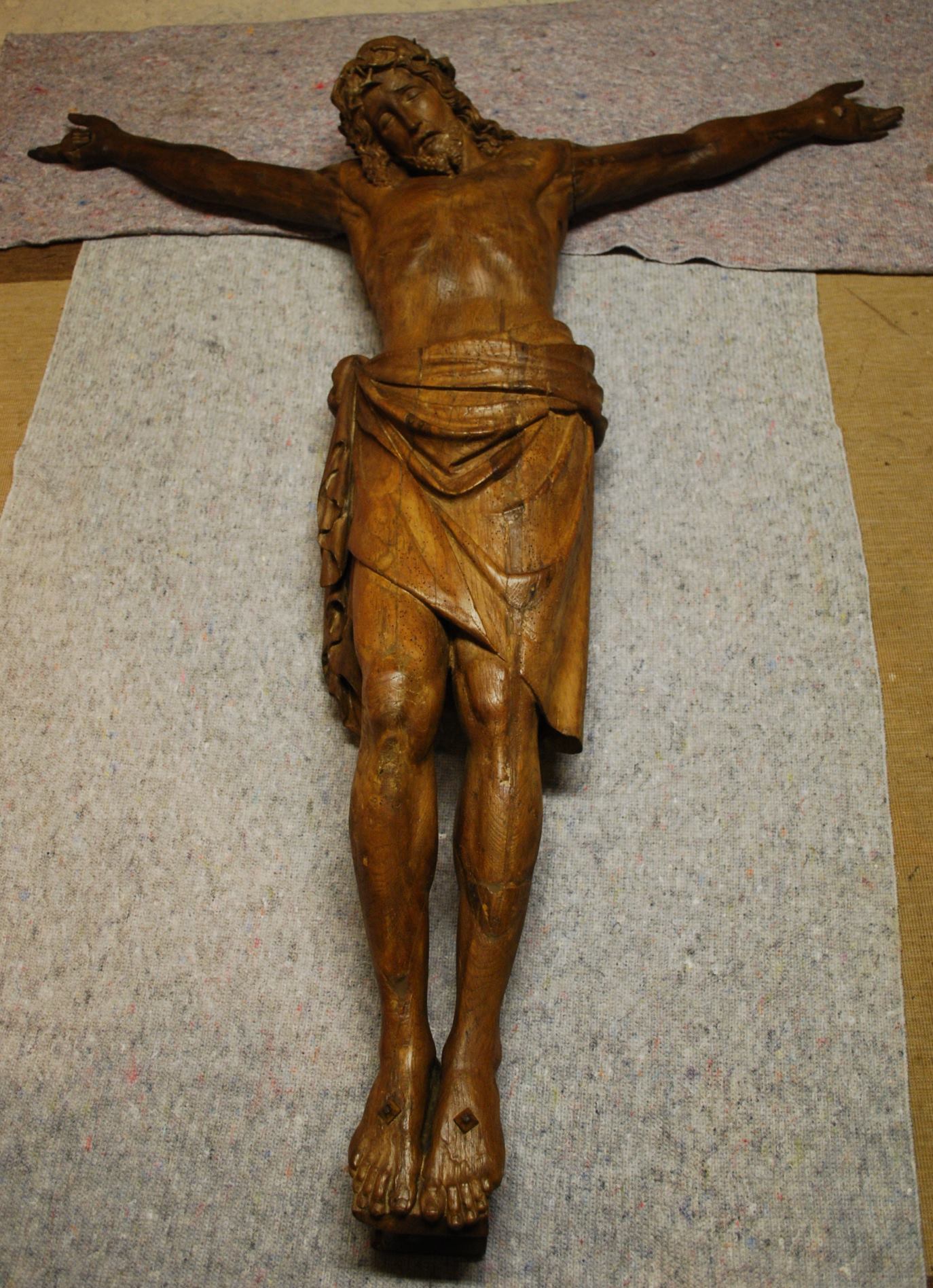 Christuskorpus nach der Restaurierung im zusammengebauten Zustand